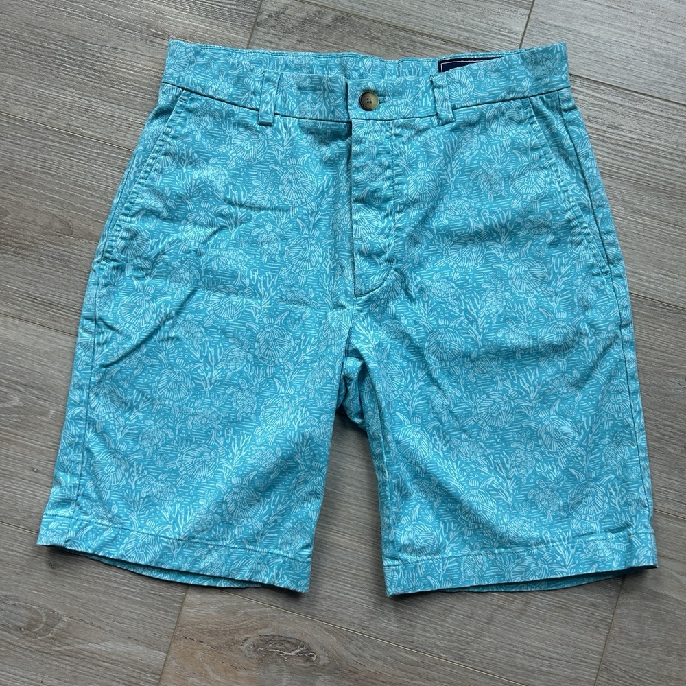 Vineyard‎ Vines Classic Fit 7" Turtle  Breaker Shorts Men's Size 30 Blue